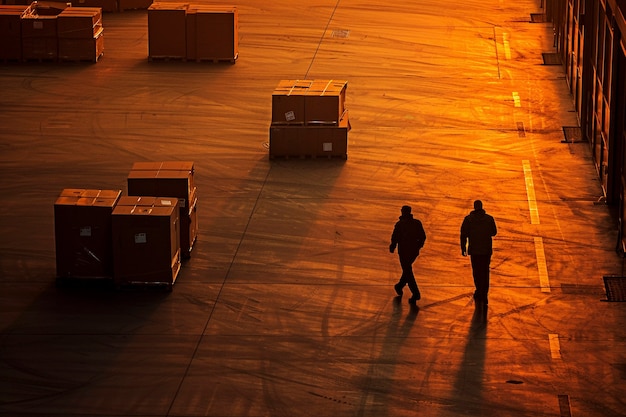 繁忙的货运机坪