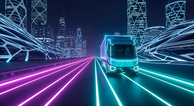 北京夜幕下货物准时送达