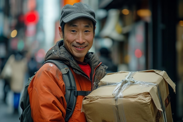 快递员送货上门